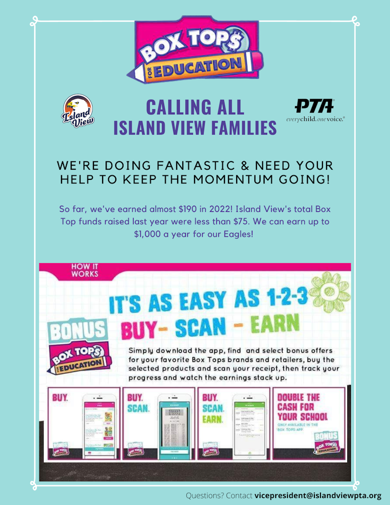 Box tops for Education flyer