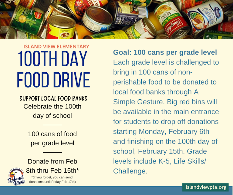 100th Day Food Drive